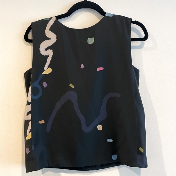 Our Second Nature Tops - Our Second Nature patterned silk tank